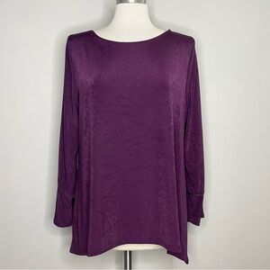 CHICO’S TRAVELERS Collection 3/4 Bell Sleeve Scoop Neck Tunic Top